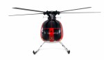 AFX MD500E civiele borstelloze 4-kanaals 325 mm helikopter 6G RTF rood/zilver